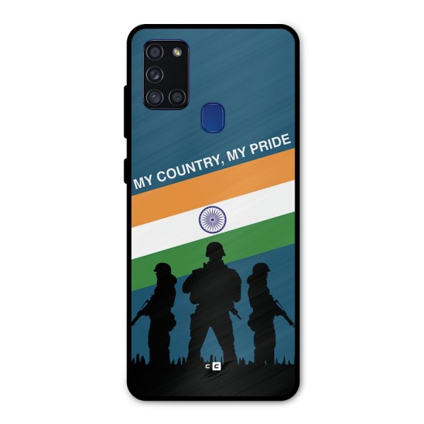 My Country My Pride Metal Back Case for Galaxy A21s