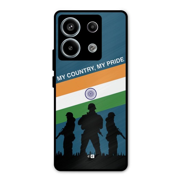 My Country My Pride Metal Back Case for Redmi Note 13 Pro 5G