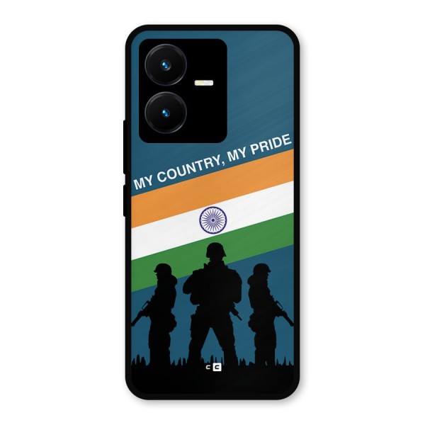 My Country My Pride Metal Back Case for Vivo Y22s