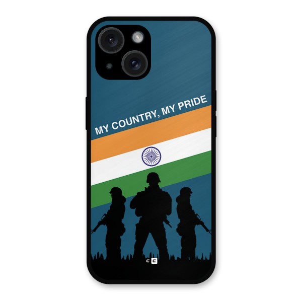 My Country My Pride Metal Back Case for iPhone 15