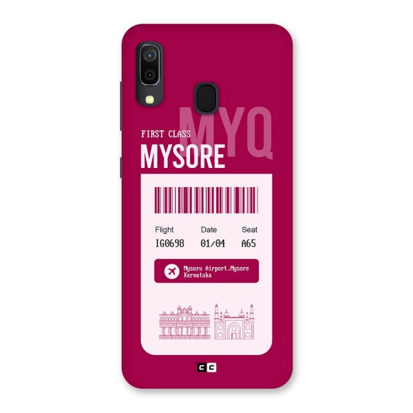 Mysore Boarding Pass Back Case for Galaxy A30