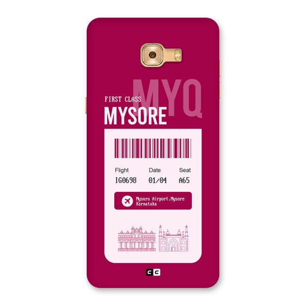 Mysore Boarding Pass Back Case for Galaxy C9 Pro