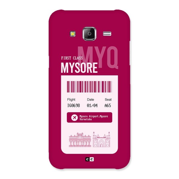 Mysore Boarding Pass Back Case for Galaxy J5