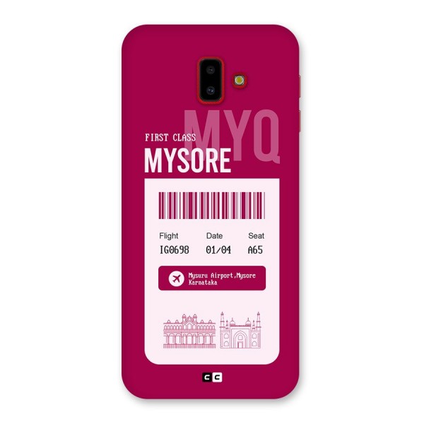 Mysore Boarding Pass Back Case for Galaxy J6 Plus