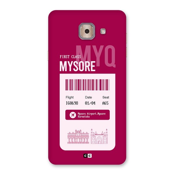 Mysore Boarding Pass Back Case for Galaxy J7 Max