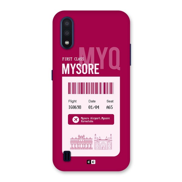 Mysore Boarding Pass Back Case for Galaxy M01