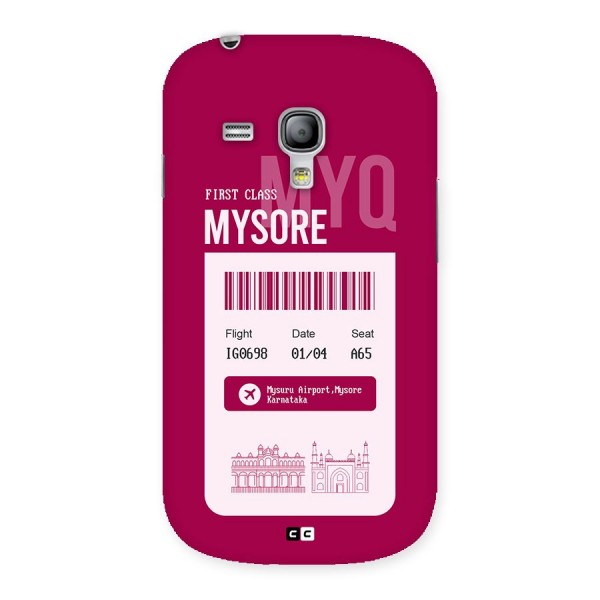 Mysore Boarding Pass Back Case for Galaxy S3 Mini