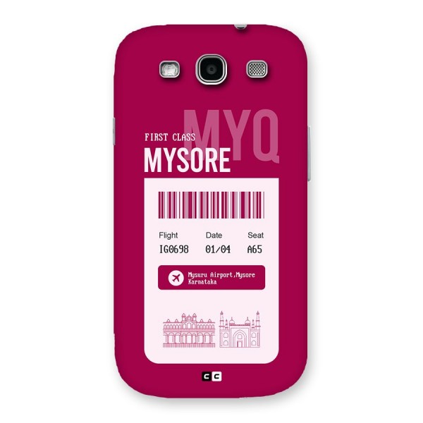 Mysore Boarding Pass Back Case for Galaxy S3 Neo