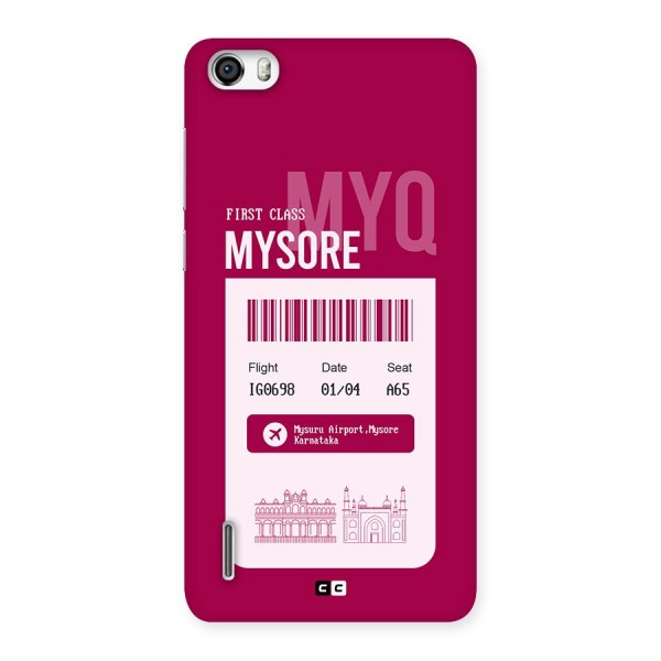 Mysore Boarding Pass Back Case for Honor 6