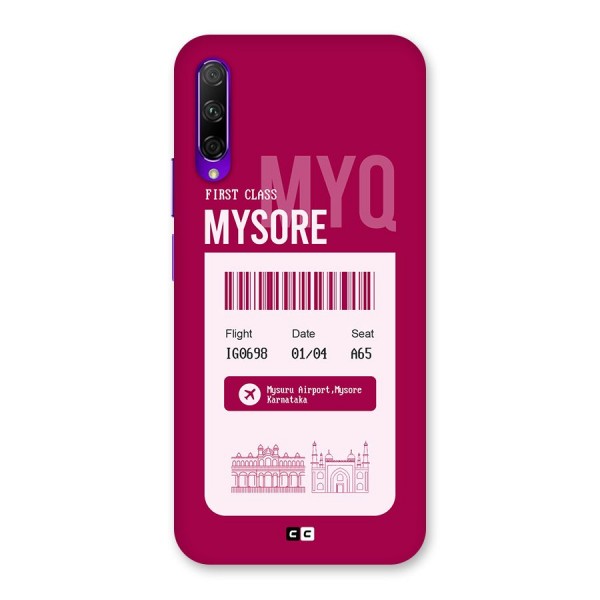 Mysore Boarding Pass Back Case for Honor 9X Pro