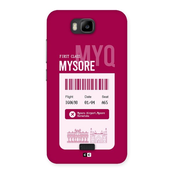 Mysore Boarding Pass Back Case for Honor Bee