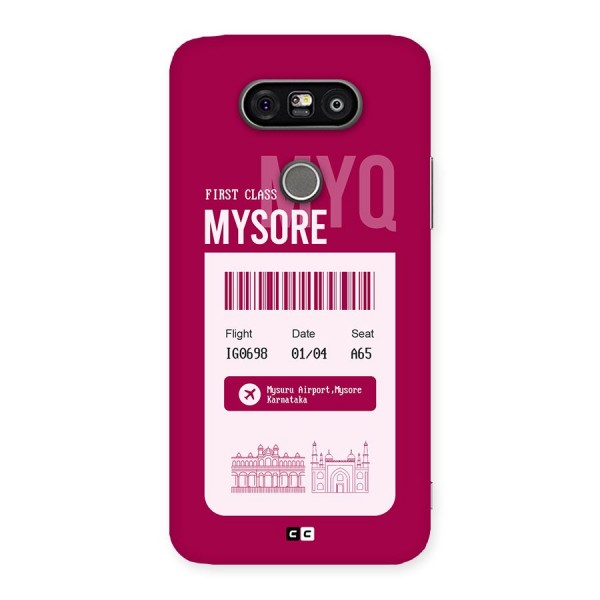 Mysore Boarding Pass Back Case for LG G5