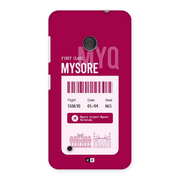 Mysore Boarding Pass Back Case for Lumia 530