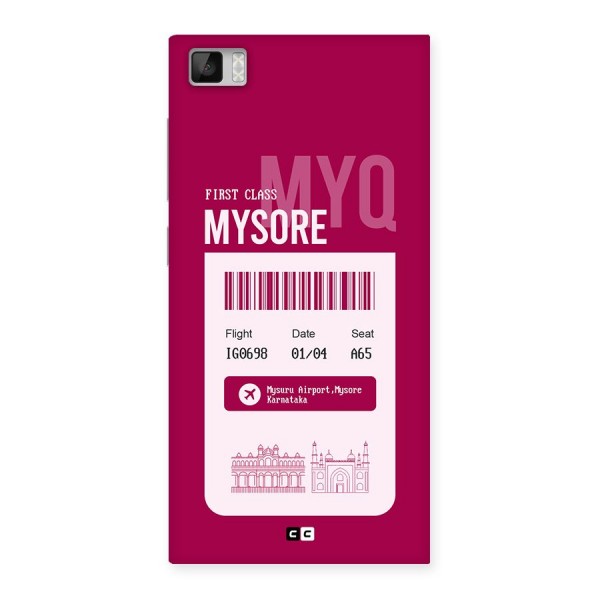 Mysore Boarding Pass Back Case for Mi3