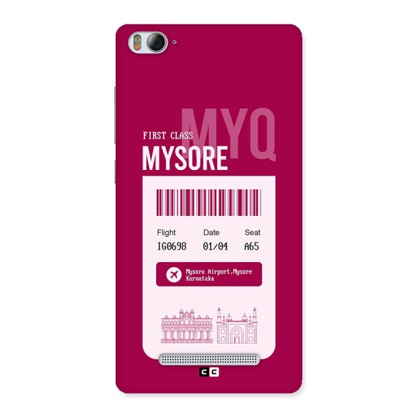 Mysore Boarding Pass Back Case for Mi4i