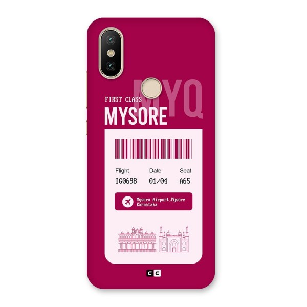 Mysore Boarding Pass Back Case for Mi A2