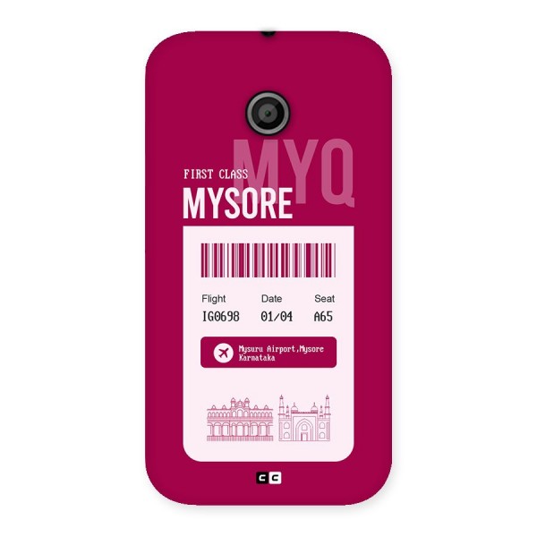 Mysore Boarding Pass Back Case for Moto E