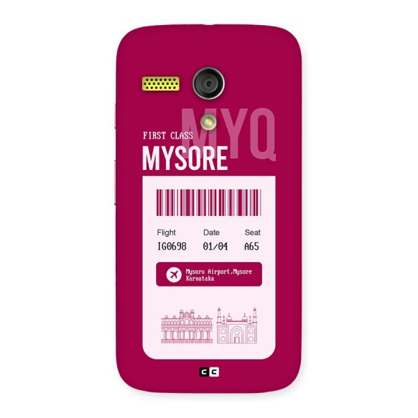 Mysore Boarding Pass Back Case for Moto G