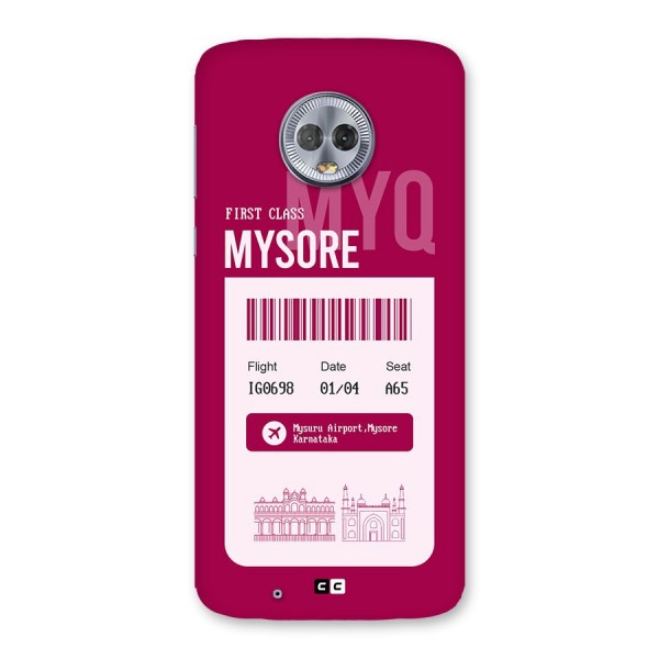 Mysore Boarding Pass Back Case for Moto G6