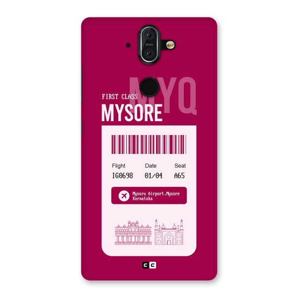 Mysore Boarding Pass Back Case for Nokia 8 Sirocco