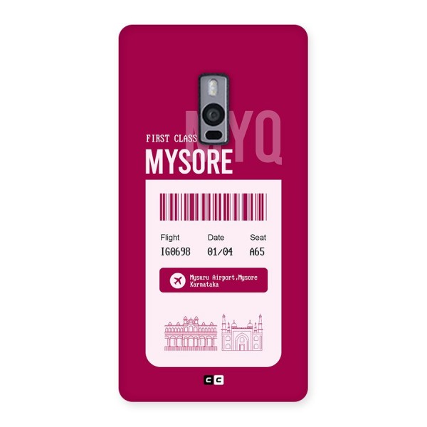 Mysore Boarding Pass Back Case for OnePlus 2