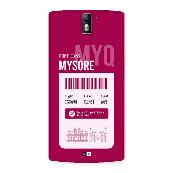 Mysore Boarding Pass Back Case for OnePlus One