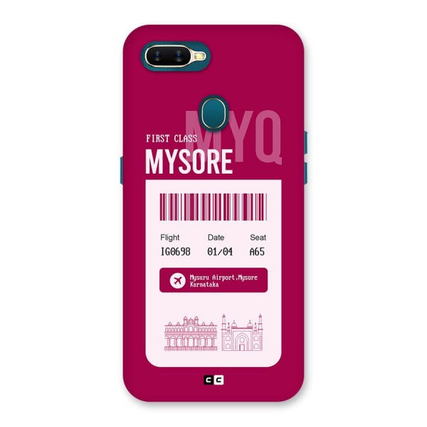 Mysore Boarding Pass Back Case for Oppo A11k