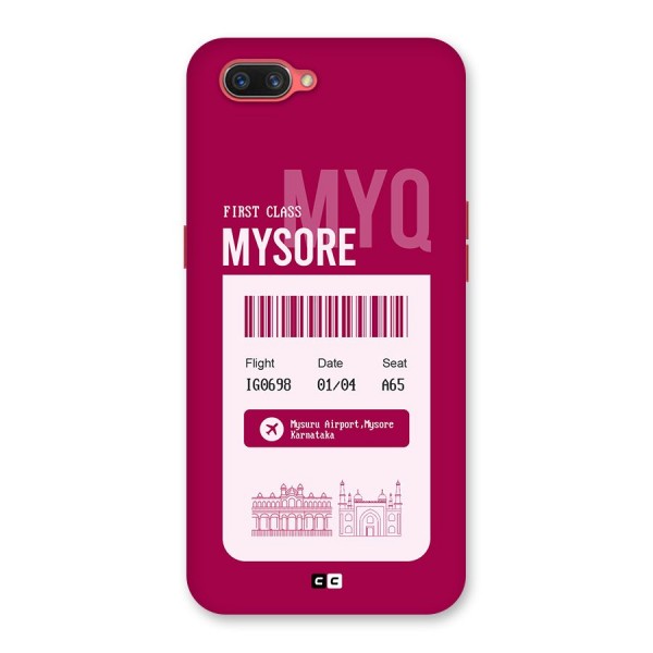 Mysore Boarding Pass Back Case for Oppo A3s