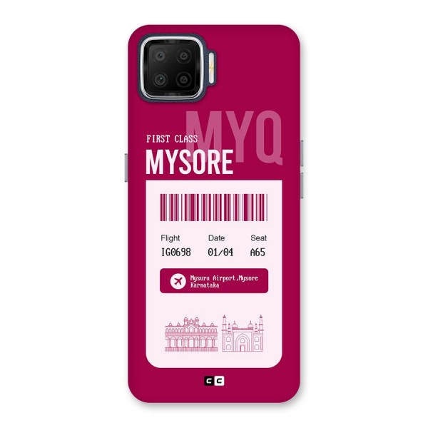 Mysore Boarding Pass Back Case for Oppo F17