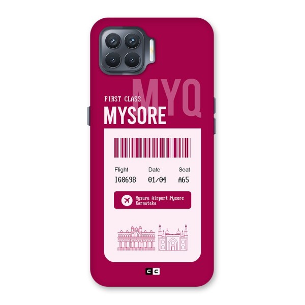 Mysore Boarding Pass Back Case for Oppo F17 Pro