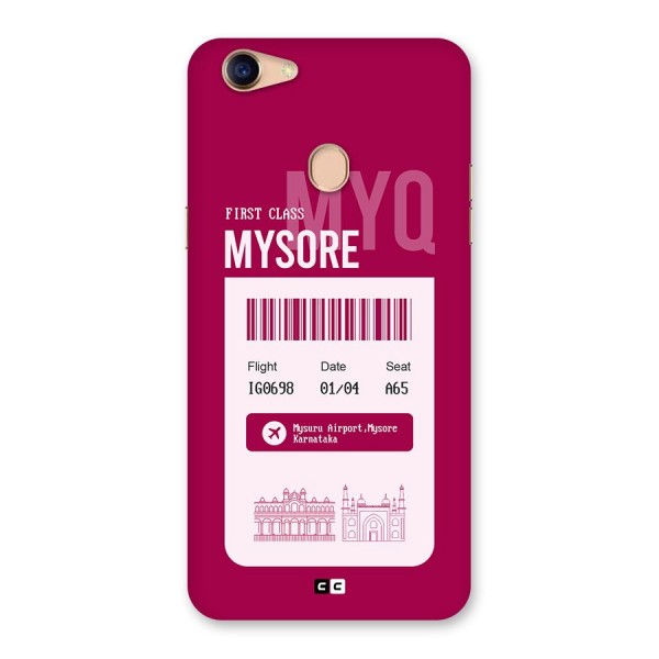 Mysore Boarding Pass Back Case for Oppo F5