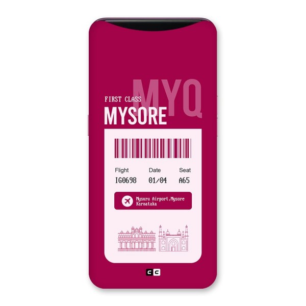 Mysore Boarding Pass Back Case for Oppo Find X