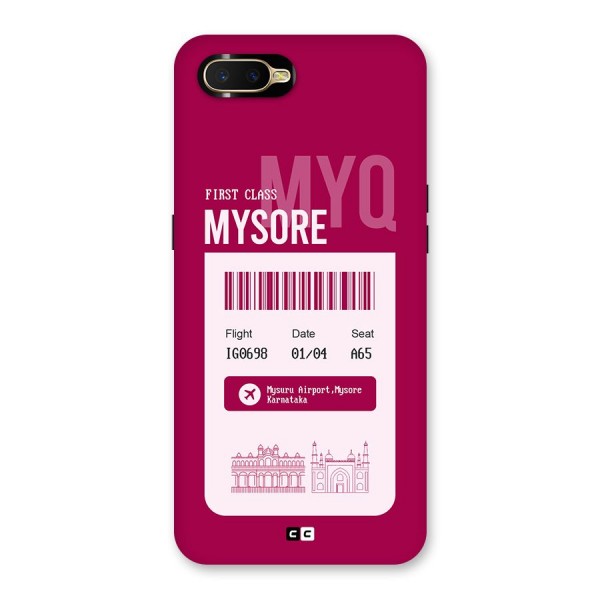 Mysore Boarding Pass Back Case for Oppo K1