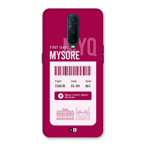 Mysore Boarding Pass Back Case for Oppo R17 Pro