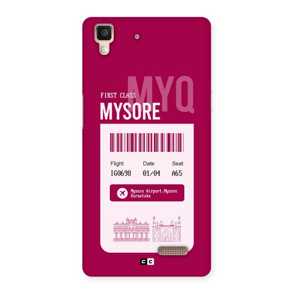 Mysore Boarding Pass Back Case for Oppo R7