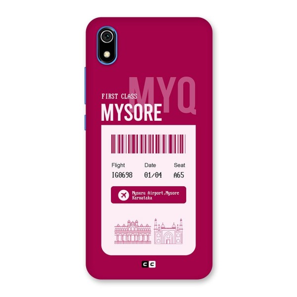 Mysore Boarding Pass Back Case for Redmi 7A