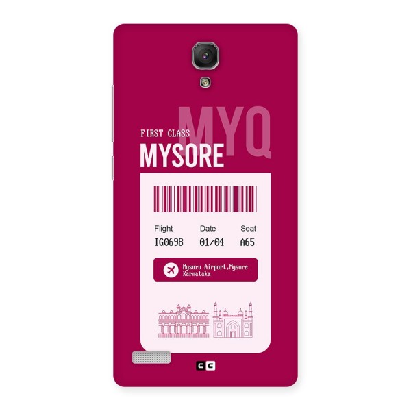 Mysore Boarding Pass Back Case for Redmi Note