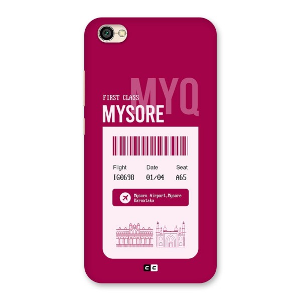 Mysore Boarding Pass Back Case for Redmi Y1 Lite