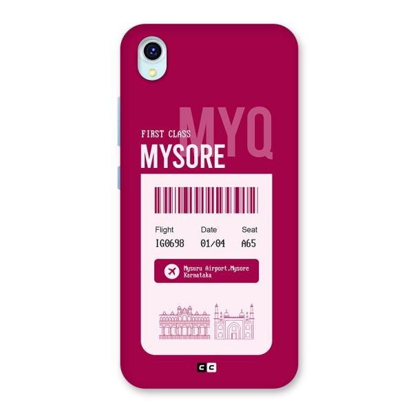 Mysore Boarding Pass Back Case for Vivo Y1s