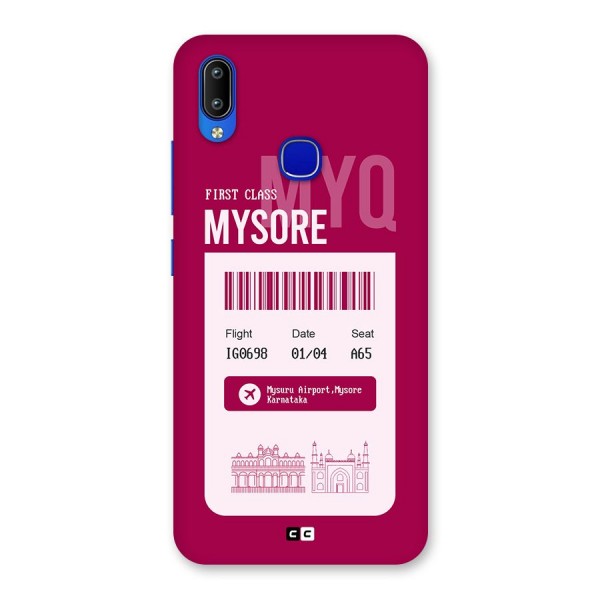 Mysore Boarding Pass Back Case for Vivo Y91