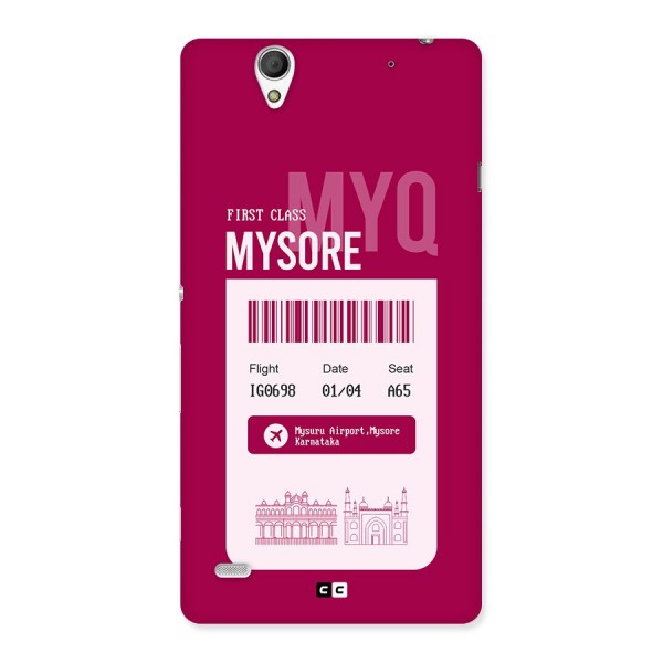 Mysore Boarding Pass Back Case for Xperia C4