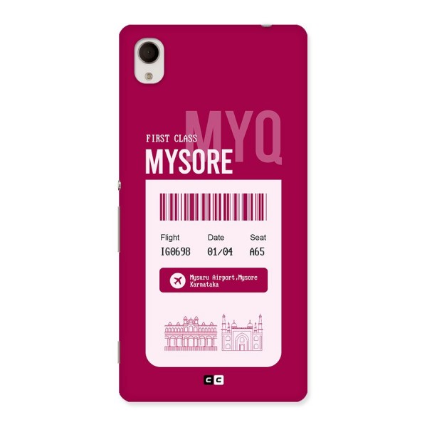 Mysore Boarding Pass Back Case for Xperia M4 Aqua