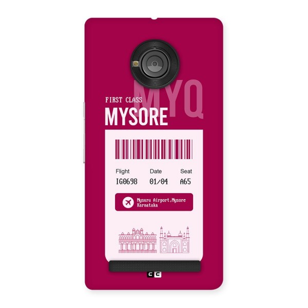 Mysore Boarding Pass Back Case for Yuphoria