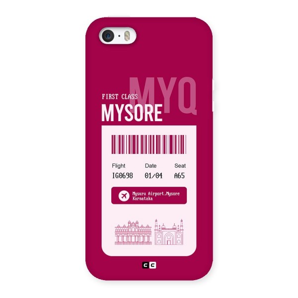 Mysore Boarding Pass Back Case for iPhone 5 5s