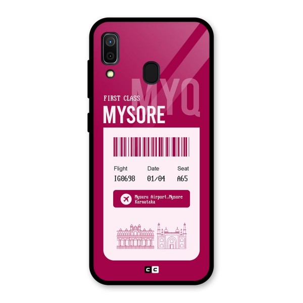 Mysore Boarding Pass Glass Back Case for Galaxy A30