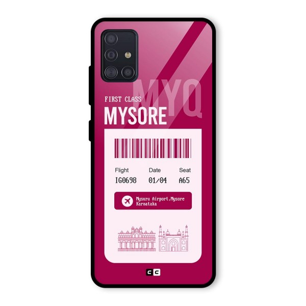 Mysore Boarding Pass Glass Back Case for Galaxy A51