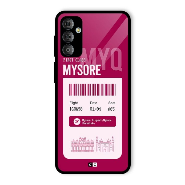 Mysore Boarding Pass Glass Back Case for Galaxy F23