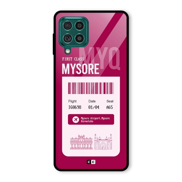 Mysore Boarding Pass Glass Back Case for Galaxy F62