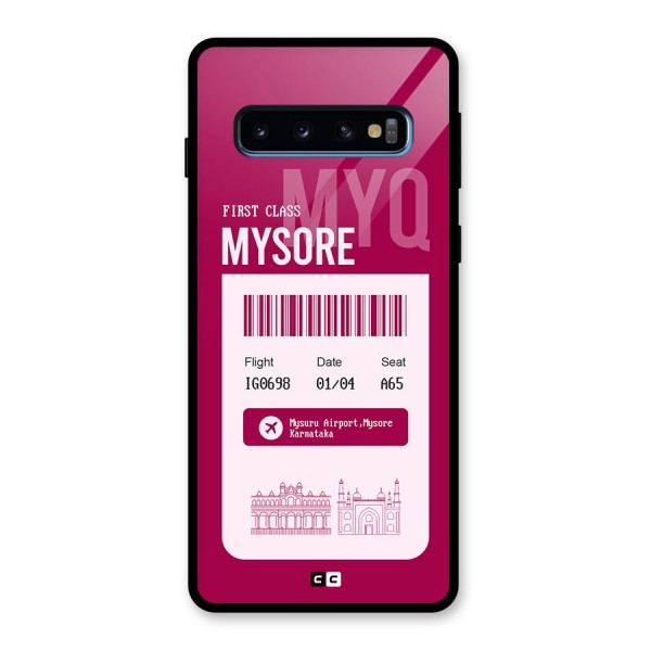 Mysore Boarding Pass Glass Back Case for Galaxy S10