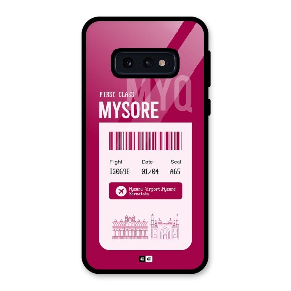 Mysore Boarding Pass Glass Back Case for Galaxy S10e